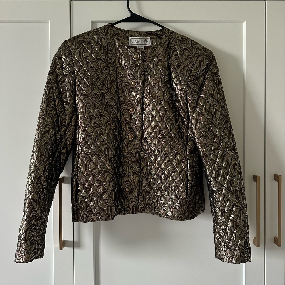 Carlisle Women's Metallic Gold Blazer